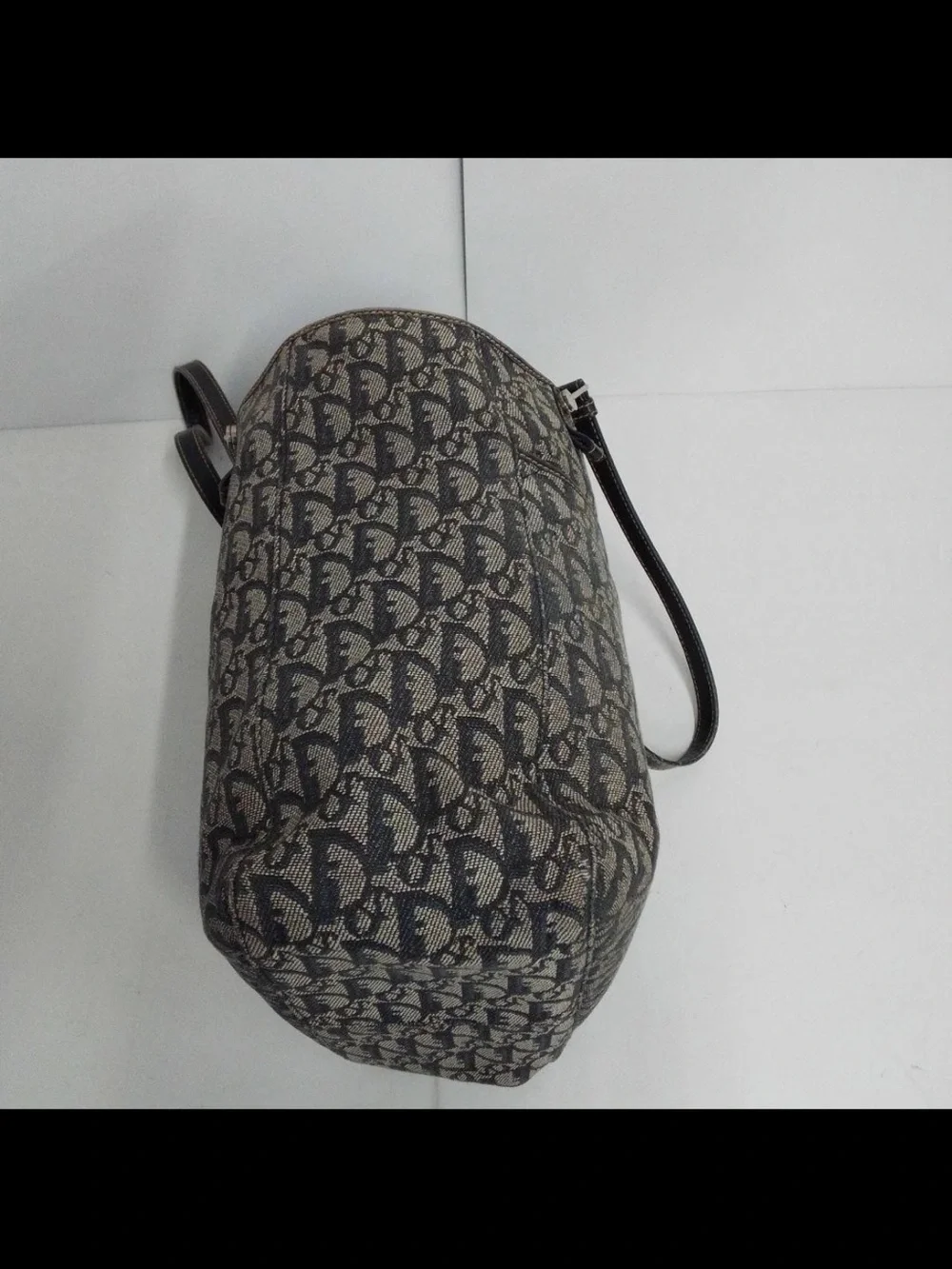 Dior Brown Monogram Canvas Tote with Long Straps